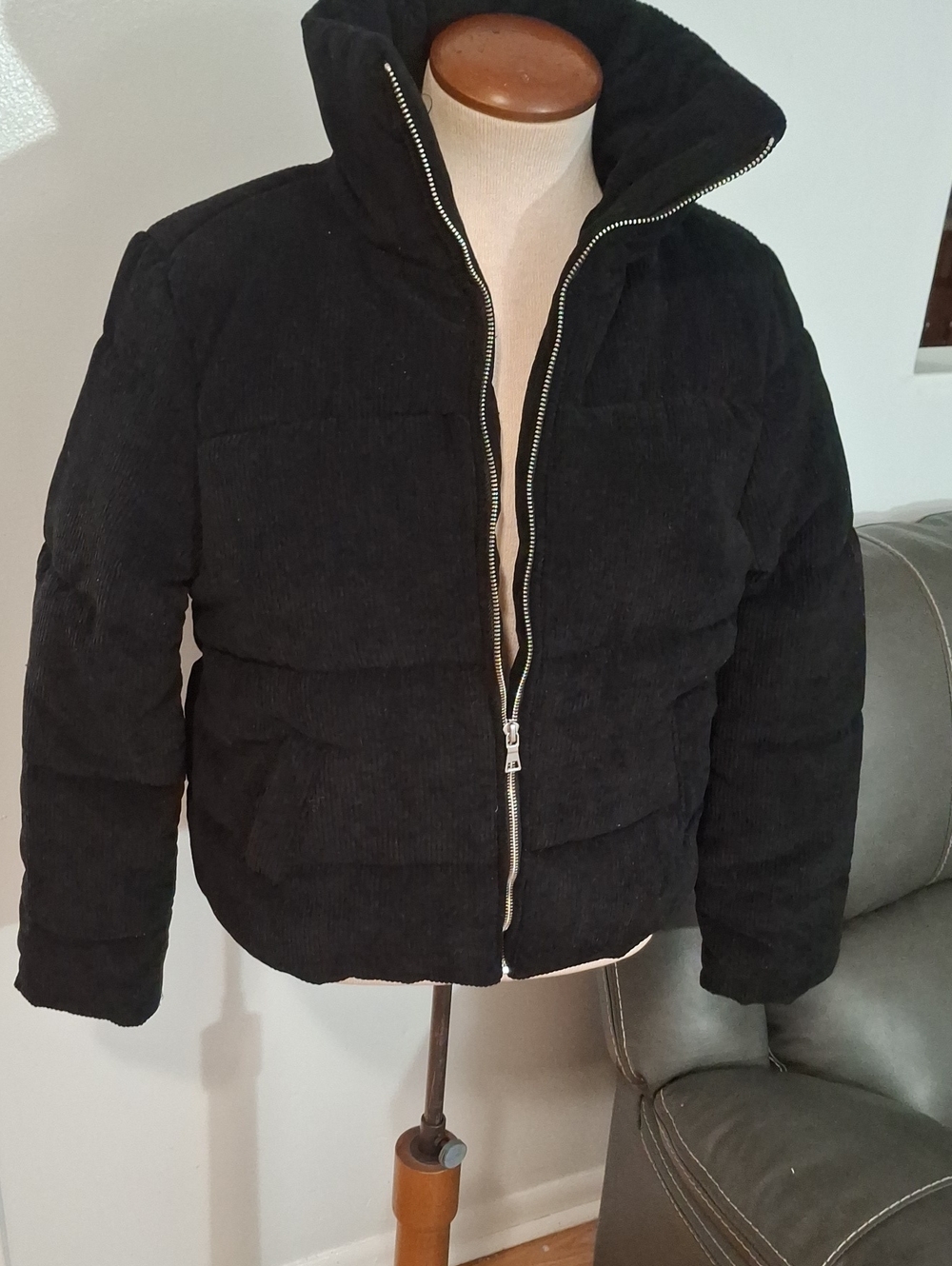 Fashion Nova /Black Puffer Jacket - W Sz Medium - Picture 5 of 7